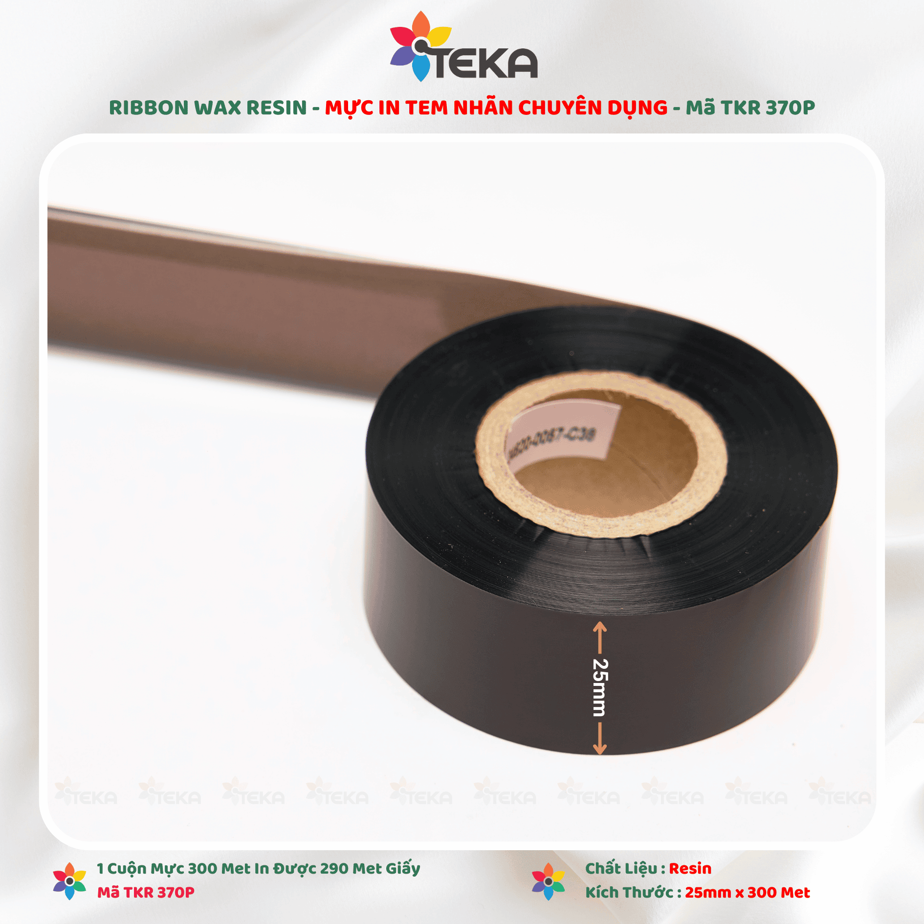 25MM X 300 MET – R370P – Ribbon Mực In Tem Nhãn Màu Đen (5) 25MM X 300 MET – R370P – Ribbon Mực In Tem Nhãn Màu Đen (5)