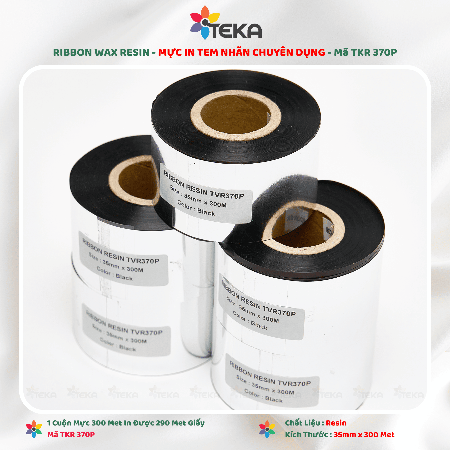 Mực in tem nhãn mã vạch Resin 35mmx300m